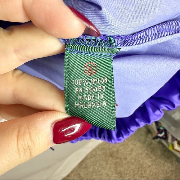 VINTAGE American Eagle 80s Zip Up Windbreaker Packable Hood Lightweight Mens XL - Picture 7 of 13